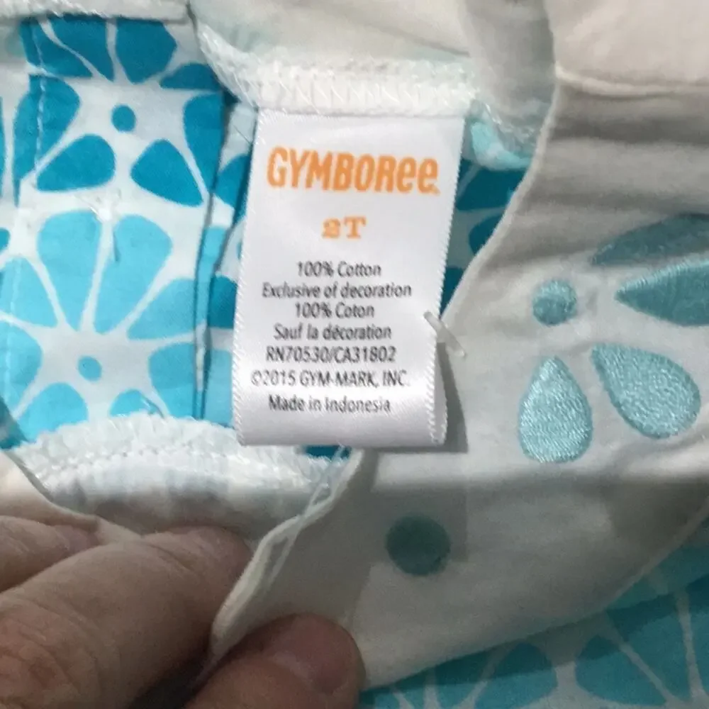 Gymboree 2T turquoise 💯cotton coverup NWT